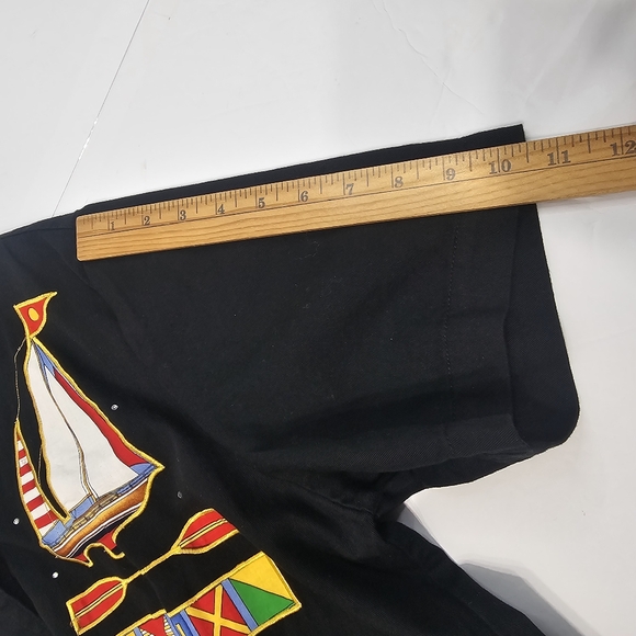 Vintage Quacker Factory Sailing Shirt Short Sleeve Boating Nautical Women's 1X - Picture 7 of 9